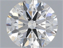 Natural Diamond 0.42 Carats, Round with Excellent Cut, H Color, SI1 Clarity and Certified by IGI