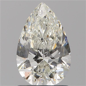 Picture of Natural Diamond 1.07 Carats, Pear with  Cut, I Color, SI1 Clarity and Certified by GIA