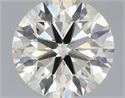 Natural Diamond 0.90 Carats, Round with Excellent Cut, J Color, SI1 Clarity and Certified by IGI