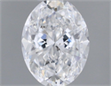 Natural Diamond 0.51 Carats, Oval with  Cut, D Color, SI2 Clarity and Certified by GIA