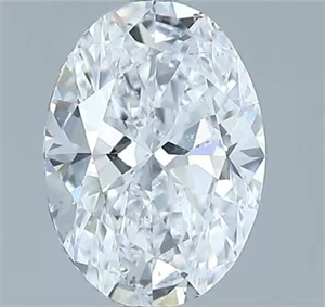 Picture of Natural Diamond 2.00 Carats, Oval with  Cut, D Color, SI1 Clarity and Certified by GIA
