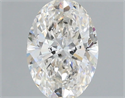 Natural Diamond 1.00 Carats, Oval with  Cut, H Color, SI2 Clarity and Certified by IGI