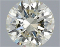 Natural Diamond 0.90 Carats, Round with Excellent Cut, L Color, SI2 Clarity and Certified by IGI