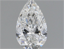 Natural Diamond 0.83 Carats, Pear with  Cut, F Color, VVS2 Clarity and Certified by GIA