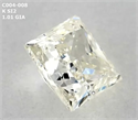 Natural Diamond 1.01 Carats, Princess with  Cut, K Color, SI2 Clarity and Certified by GIA