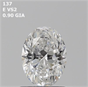 Natural Diamond 0.90 Carats, Oval with  Cut, E Color, VS2 Clarity and Certified by GIA