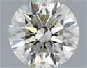 Natural Diamond 0.52 Carats, Round with Excellent Cut, J Color, SI1 Clarity and Certified by IGI