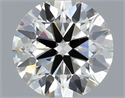 Natural Diamond 0.57 Carats, Round with Excellent Cut, I Color, VS2 Clarity and Certified by IGI
