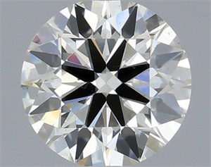 Picture of Natural Diamond 0.57 Carats, Round with Excellent Cut, I Color, VS2 Clarity and Certified by IGI