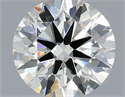 Natural Diamond 0.50 Carats, Round with Excellent Cut, I Color, VVS2 Clarity and Certified by IGI