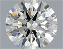 Natural Diamond 0.50 Carats, Round with Excellent Cut, I Color, VVS2 Clarity and Certified by IGI