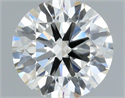 Natural Diamond 0.53 Carats, Round with Excellent Cut, H Color, VS2 Clarity and Certified by IGI