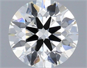 Natural Diamond 0.54 Carats, Round with Excellent Cut, I Color, VVS1 Clarity and Certified by IGI