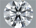 Natural Diamond 0.41 Carats, Round with Excellent Cut, F Color, SI1 Clarity and Certified by IGI