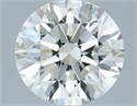Natural Diamond 2.51 Carats, Round with Excellent Cut, I Color, VVS2 Clarity and Certified by IGI