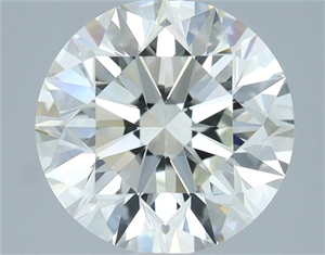 Picture of Natural Diamond 2.51 Carats, Round with Excellent Cut, I Color, VVS2 Clarity and Certified by IGI