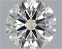 Natural Diamond 0.42 Carats, Round with Excellent Cut, K Color, SI1 Clarity and Certified by IGI