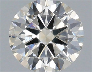 Picture of Natural Diamond 0.42 Carats, Round with Excellent Cut, K Color, SI1 Clarity and Certified by IGI