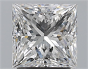 Natural Diamond 2.01 Carats, Princess with  Cut, E Color, SI2 Clarity and Certified by GIA