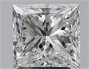 Natural Diamond 2.00 Carats, Princess with  Cut, H Color, SI2 Clarity and Certified by GIA