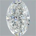 Natural Diamond 2.30 Carats, Oval with  Cut, H Color, SI1 Clarity and Certified by GIA