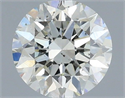Natural Diamond 0.57 Carats, Round with Excellent Cut, H Color, VS2 Clarity and Certified by IGI