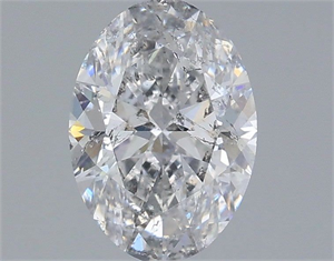 Picture of Natural Diamond 1.00 Carats, Oval with  Cut, E Color, SI2 Clarity and Certified by IGI