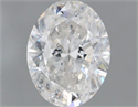 Natural Diamond 1.03 Carats, Oval with  Cut, F Color, SI2 Clarity and Certified by IGI