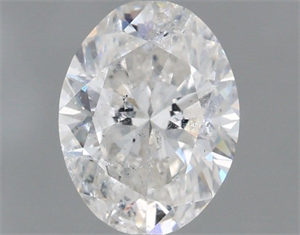 Picture of Natural Diamond 1.03 Carats, Oval with  Cut, F Color, SI2 Clarity and Certified by IGI