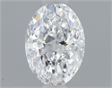 Natural Diamond 0.50 Carats, Oval with  Cut, D Color, VS2 Clarity and Certified by GIA