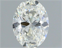 Natural Diamond 0.45 Carats, Oval with  Cut, H Color, VS2 Clarity and Certified by IGI