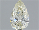 Natural Diamond 0.59 Carats, Pear with  Cut, J Color, VVS2 Clarity and Certified by IGI