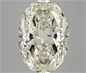 Natural Diamond 3.16 Carats, Oval with  Cut, L Color, VVS1 Clarity and Certified by GIA