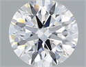 Lab Grown Diamond 1.03 Carats, Round with Ideal Cut, D Color, VS1 Clarity and Certified by IGI