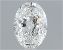 Natural Diamond 0.50 Carats, Oval with  Cut, F Color, VVS2 Clarity and Certified by GIA