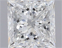 Natural Diamond 0.51 Carats, Princess with  Cut, F Color, VVS2 Clarity and Certified by GIA