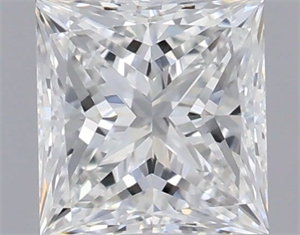 Picture of Natural Diamond 0.51 Carats, Princess with  Cut, F Color, VVS2 Clarity and Certified by GIA