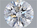 Lab Grown Diamond 1.34 Carats, Round with Excellent Cut, D Color, VVS2 Clarity and Certified by IGI