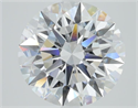 Lab Grown Diamond 1.08 Carats, Round with Ideal Cut, D Color, VS1 Clarity and Certified by IGI