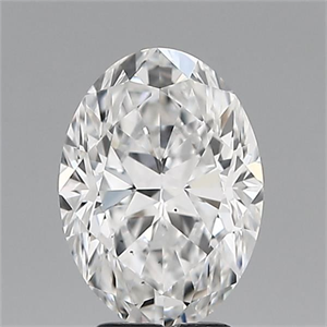 Foto Diamante Natural 3.01 quilates, Ovalado , Color E, claridad SI1 y certificado GIA de