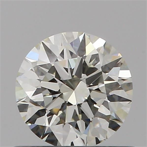 Picture of Natural Diamond 0.52 Carats, Round with Excellent Cut, K Color, VVS2 Clarity and Certified by GIA