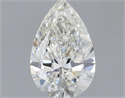 Natural Diamond 0.51 Carats, Pear with  Cut, H Color, VVS2 Clarity and Certified by IGI