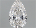 Diamante Natural 0.54 quilates, De pera , Color H, claridad VVS1 y certificado GIA