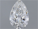 Diamante Natural 0.51 quilates, De pera , Color E, claridad VVS2 y certificado GIA