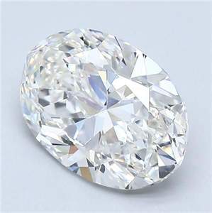 Picture of Natural Diamond 3.01 Carats, Oval with  Cut, H Color, VS1 Clarity and Certified by GIA
