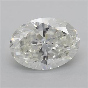 Foto Diamante Natural 2.51 quilates, Ovalado , Color J, claridad SI1 y certificado GIA de