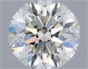 Natural Diamond 0.50 Carats, Round with Excellent Cut, H Color, VVS2 Clarity and Certified by IGI