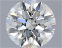 Natural Diamond 0.51 Carats, Round with Excellent Cut, H Color, VVS2 Clarity and Certified by IGI