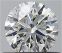 Natural Diamond 0.50 Carats, Round with Excellent Cut, H Color, VVS2 Clarity and Certified by IGI
