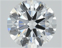 Lab Grown Diamond 1.01 Carats, Round with Ideal Cut, D Color, VS1 Clarity and Certified by IGI
